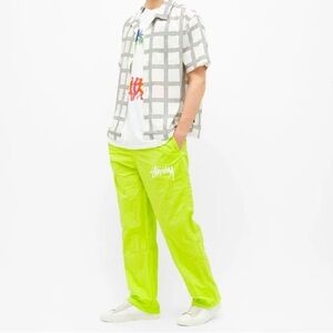 Nike X Stussy Beach Pants Sweatpants XL Neon